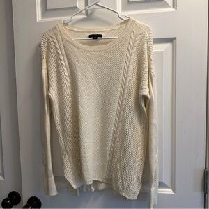 American Eagle Outfitters Ivory Textured Sweater